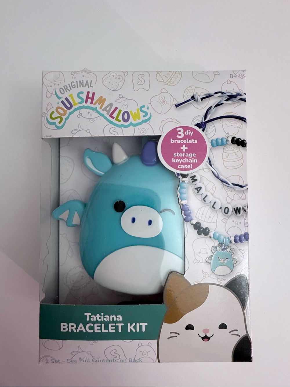 NEW Squishmallows Tatiana Dragon DIY Bracelet Making Kit Keychain 100 Beads